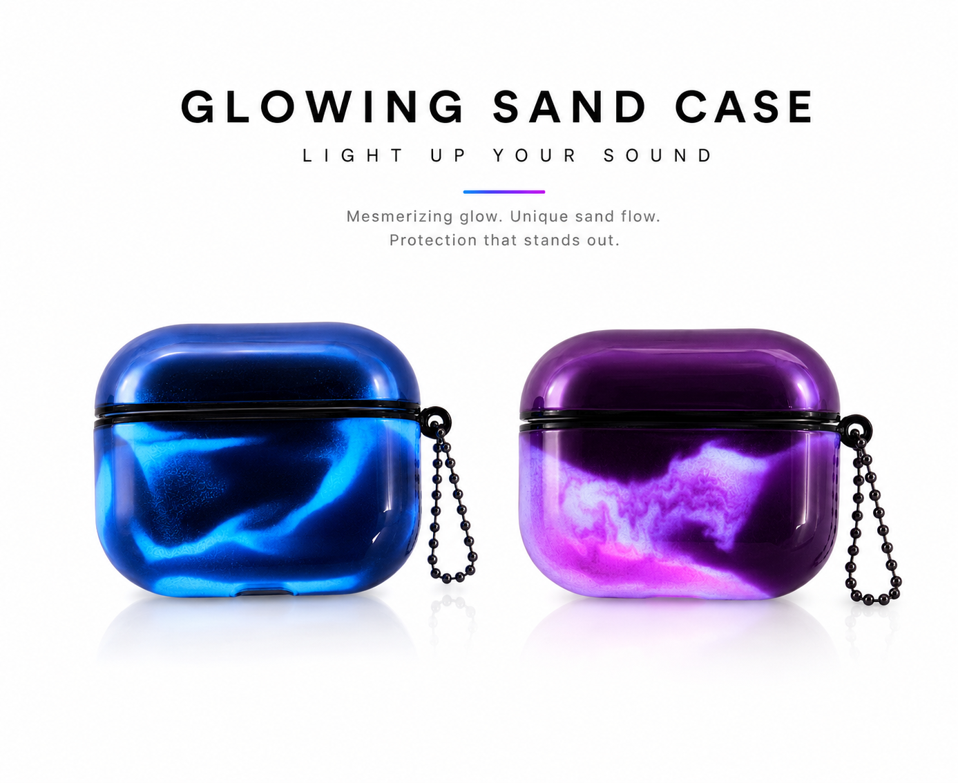GlowSand™ AirPods Case – Lichtgevende Drijfzand Beschermhoes